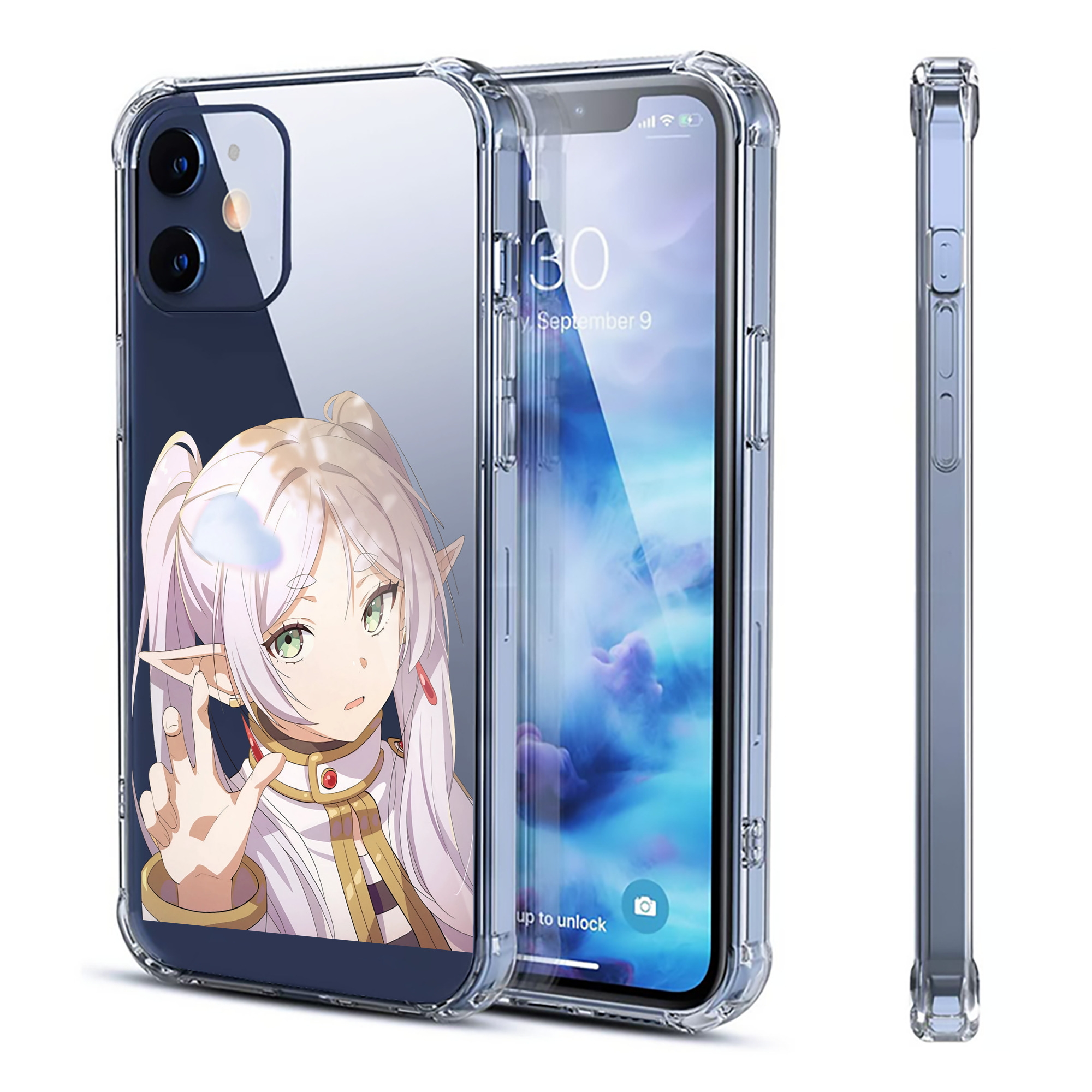 （画像用） 葬送のフリーレン Frieren 【iPhone 12シリーズ対応】透明スマホケース（クリアソフトケース）
